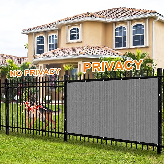 Artpuch 90% Sun Shade Cloth, 5 x 16 FT Pergola Shade Cover Canopy with Grommets, Sun Screen Fabric Tarp for Patio, Outdoor, Garden, Backyard, Light Grey