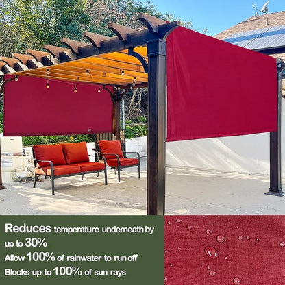 Alion Home Waterproof Pergola Cover - Universal Replacement Canopy for Pergolas (16' L x 9' W, Burgundy Red)