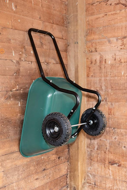 Garden Star 70019 Garden Barrow Dual-Wheel Residential Wheelbarrow Garden Cart