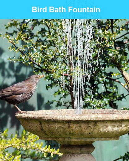 Biling Solar Water Fountain for Bird Bath, 3.5W Solar Water Pump Outdoor with 10ft Cable, 4ft Tubing, Solar Pond Pump for BirdBath, Garden Small Ponds (Need Direct Sunlight)