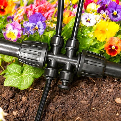 30 Pack 1/4 Inch Drip Irrigation End Plug Fittings - 1/4'' Drip Line End Cap Fittings for 1/4'' Drip Line Push-to-Fit Connectors End Closure Parts for Drip Irrigation System