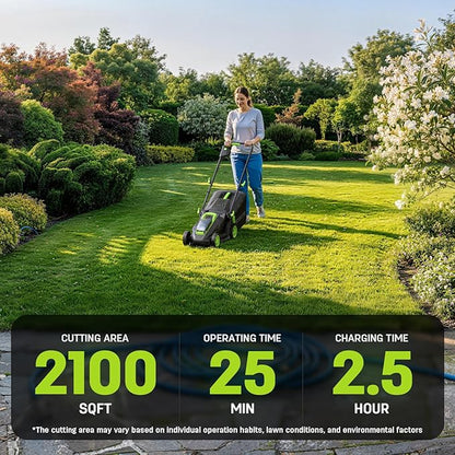 STEELITE 13-Inch Electric Lawn Mower and Leaf Blower Combo, 20V Brushless Cordless Lawn Mower with 4.0Ah & 2.0Ah Batteries and Charger, 500 CFM Blower, for Small Yards