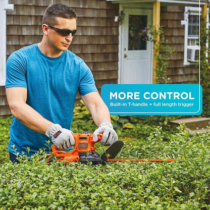 BLACK+DECKER Electric Leaf Blower, 7-Amp (LB700) & Electric Hedge Trimmer, 16-Inch (BEHT100)