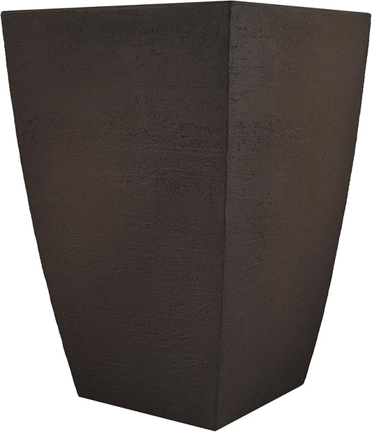 Tusco Products MSQT23ES Modern Square Garden Planter, 23-Inch, Espresso