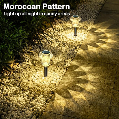 Solar Pathway Lights Outdoor 16 Pack Mushroom Garden Lights Waterproof Solar Powered Yard Lighting for Landscape, Driveway, Path, Walkway, Patio, Outside Garden Decorations, 3000K Warm White