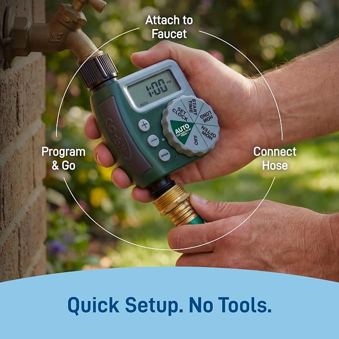 Orbit 62067 1-Outlet Programmable Digital Hose Watering Timer, 2-Pack