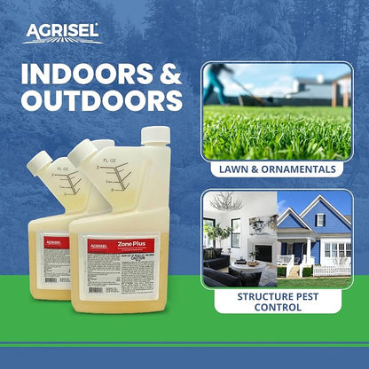 Agrisel Zone Plus Insect & Pest Control, Broad Spectrum, for Indoor & Outdoor, Effective Against 100 Pests, Eco-Friendly, 16 Ounce