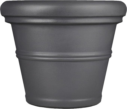 Tusco RR155SL Rolled Rim Planter, 15.5", Slate