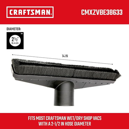 CRAFTSMAN CMXZVBE38633 2-1/2 in. Floor Brush Wet Dry Shop Vacuum Attachment