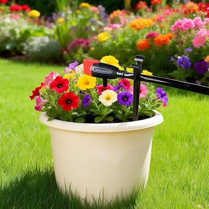 100 Pieces Drip Irrigation Support Stakes for 1/4 Inch Drip Tubing, 1/4" Tubing Hold Stakes Tool for Irrigation System Hose & Emitter Support for Vegetable Flower Beds Lawn Supplies
