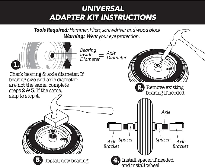 Farm and Ranch FR2200 Pneumatic Replacement Tire for Wheelbarrows and Utility Carts, 13-Inch, Black