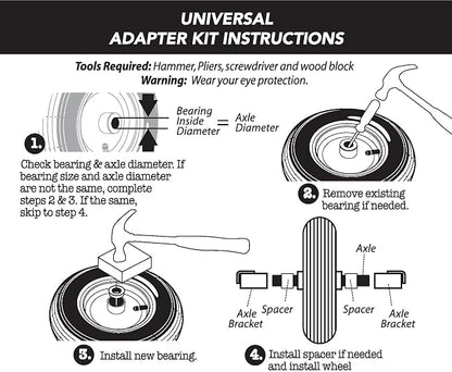Farm and Ranch FR2200 Pneumatic Replacement Tire for Wheelbarrows and Utility Carts, 13-Inch, Black