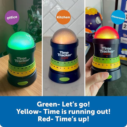 Learning Resources Time Tracker Mini Visual Timer, Classroom Timer, Hand Washing Timer, Auditory and Visual Cue, Ages 3+
