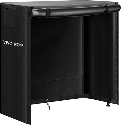 VIVOHOME 3ft Waterproof Firewood Log Rack Cover, Heavy Duty 600D Oxford Outdoor Weather Resistant Fire Wood Storage Holder Cover with Zipper and Hook Loop Tape