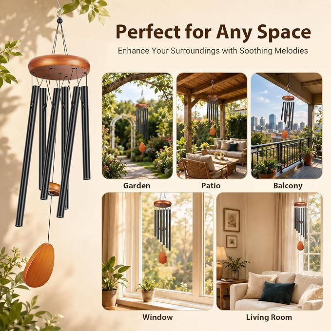 Winzwon Wind Chimes for Outside, House Warming Gifts for Women | New Home Outdoor Gifts for Neighbor Hotness Parents, Garden Aluminum Hanging Metal Windchimes Outdoors for Patio Porch Yard