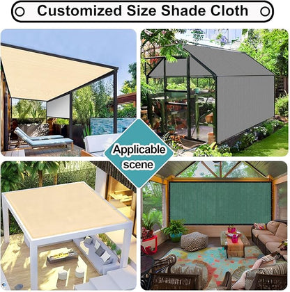 Shade&Beyond 90% Sun Shade Cloth with Grommets, 10' X 10' Pergola Shade Cover Canopy, Mesh Tarp Sun Screens for Patio, Outdoor, Garden, Backyard, Green
