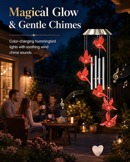 Nacome Wind Chimes for Outside: Tubes Memorial Wind Bell Mother's Day Birthday Gifts for Mom Women Grandma Her - Yard Garden Indoor Outdoor Decor (Cardinal)