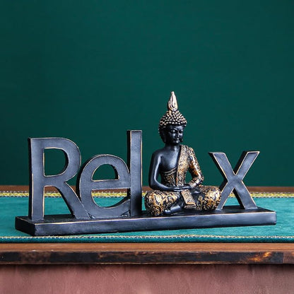 Smadeer Buddha Statue Buddah Buda - Buddah Statues for Home Decoration,Laughing Buddha Statue for Yoga feng Shui Meditation Spiritual Room Decor,Buddha Decor Indoor, Relax Budha Zen Decor