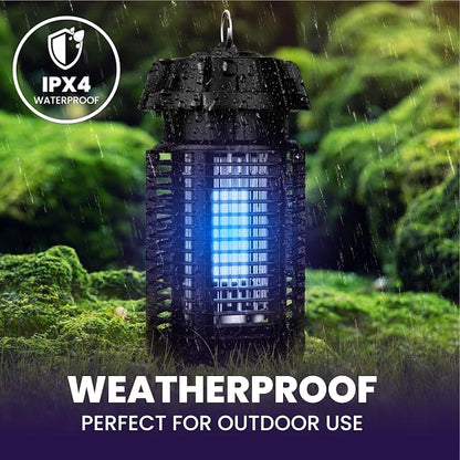 LiBa Bug Zapper Outdoor 4000V 20W, IPX4 Waterproof Insect Killer for Yard | 4000V grid, 20W brightness, IPX4 waterproof, switch control, outdoor bug zapper for backyard patio