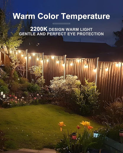 Lightdot 200 FT (2x100FT) Outdoor Led Patio Lights, ETL Listed Led String Lights with Shatterproof Edison Vitage Bulbs, Commercial Grade Hanging Light for Patio Cafe Bistro Backyard