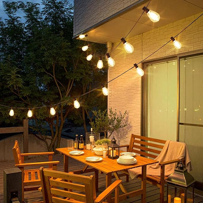 Larkvue 75FT LED Outdoor String Lights S11 Dimmable Patio Light, with 22+2 Waterproof Shatterproof Edison 2700K Bulbs for Outside Backyard Deck, Black
