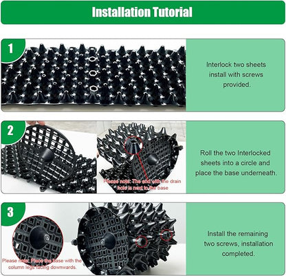 RooTrimmer 1 Gallon Air Pruning Containers, New Plastic Nursery Pots, Fruit Vegetable Garden Self-Planting Pots, Black (1G-10P)