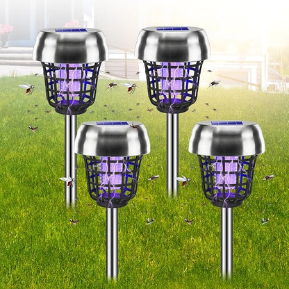 2026 New Solar Bug Zapper Outdoor, Mosquito Killer, Fly Traps Gnat Zapper for Small Flying Insect Bug Fly Gnat, IP65 Waterproof Mosquito Repellent for Patio Yard Garden Farm(4)