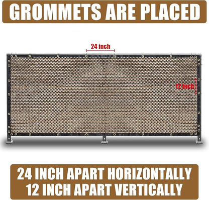 Brown 4FT X 50FT Outdoor Privacy Screen Fence & Mesh Shade Net Cover, Ideal for Garden and Backyard - Enhances Privacy for Fencing & Chain Link, Perfect for Patio Privacy Wall, Slats，Freestanding