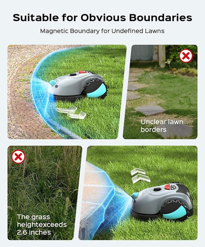 YARDCARE V100 Robotic Lawn Mower – Visual Navigation & Smart Obstacle Avoidance, Adjustable Cutting Height 0.8–2.4 in, Low-Noise Auto Mowing for Small Lawns up to 1,600 sq ft