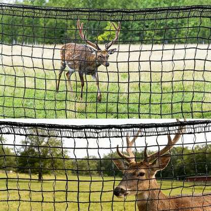 4 x 75ft Deer Fence Netting, Heavy Duty Plastic Mesh Plastic Fence Deer Netting, 55GSM Deer Fence for Garden, Reinforced Edges Anti Bird Netting Mesh for Trees Vegetable Raised Bed(55GSM, 4 x 75ft)