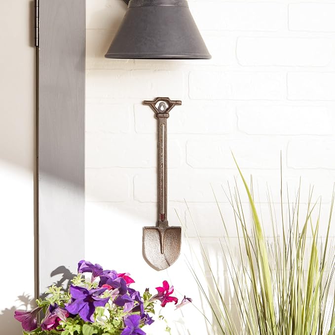 Garden Shovel Cast Iron Thermometer Shovel, 2.91x13.31