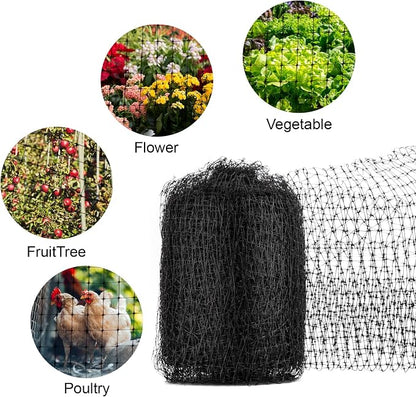NONMON Bird Netting Deer Fence Netting 5 x 100FT Heavy Duty Garden Netting | for Chicken Coop, Protect Fruit Trees, Plants and Vegetables Against Birds, Deer, Squirrels and Other Animals