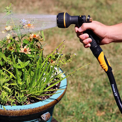 Melnor 88050AMZ XT Fusion Garden Hose 5/8" x 50ft - Durable - Lightweight - Kink-Resistant - Polymer Blend - Black/Orange