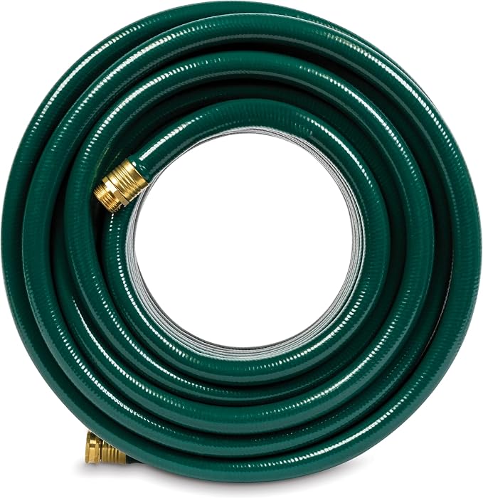 Gilmour Flexogen 3/4 in x 100 ft Garden Hose, Heavy Duty Water Hose, Flexible and Kink Resistant Outdoor Hose, Green | Heavy Duty Build, 500 PSI, Kink-Resistant Layers, Brass Fittings, All-Weather Durability, Made in USA