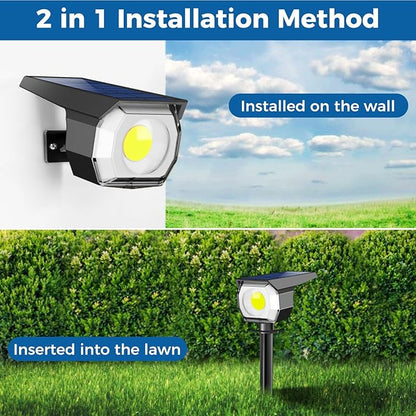 Peasur 8 Pack Solar Lights Outdoor, Spotlights Outdoor Waterproof 3 Modes, 2-in-1 Auto On/Off Solar Spot Landscape Lighting Outside for Tree Plants Yard Garden Pathway