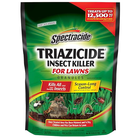 Spectracide Triazicide Insect Killer For Lawns Granules, 10 lb Bag, Kills All Listed Lawn-Damaging Insects