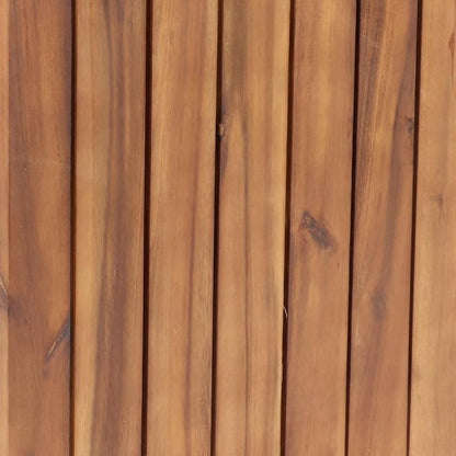 Sunnydaze Indoor/Outdoor Wooden Planter Boxes - 2 Acacia Wood Square Plant Pots with Removable Liners - Light Brown Stain