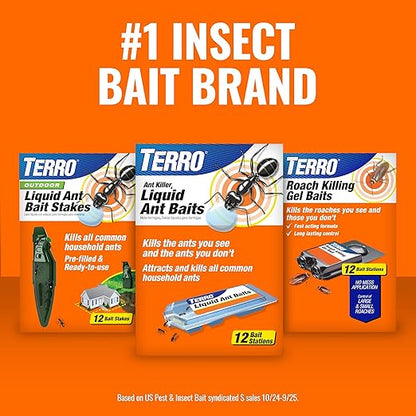TERRO Multi-Surface Liquid Ant Baits, 4-Pack, Indoor Bait Stations for Home | Ant Trap for Discreet Baiting, Complete Colony Elimination, Discreet Ant Trap, Kills Common Household Ants, Ready-To-Use Bait