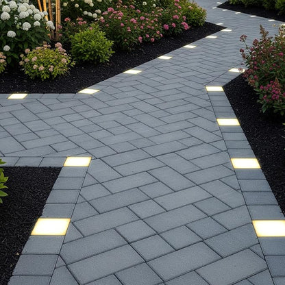 LEONLITE Paver Light, 6x9 Inch Low Voltage LED Landscape Light, 5CCT Adjustable Glare-Free Brick Light, IP67 CRI90 Drive-Over Safe, 12-24V AC/DC Hardwired Pathway Light for Walkways & Driveways