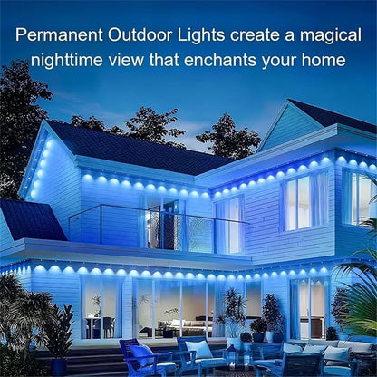 200Ft Permanent Outdoor Lights for House Waterproof, IP67 LED Eave Lights with App/Remote Control, Outdoor Permanent led Lighting for House Roof Decor,Christmas,Party,All Holiday and Daily