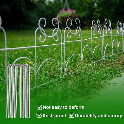 100 Pack Lawn Staples, Premium Garden Landscape Staples, Galvanized Heavy-Duty Gauge Stakes, U-Shaped Tent Stakes, Anti-Rust Fence Netting Pins Ground Spikes, Sod Pins