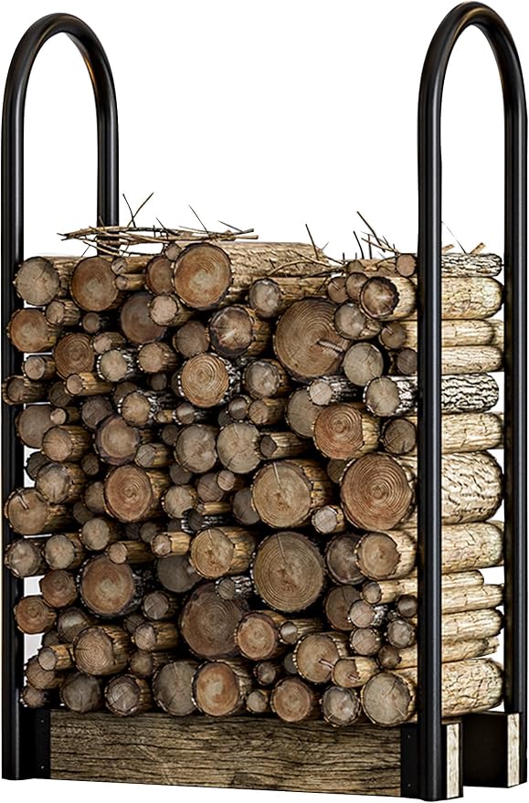 Fire Beauty Firewood Rack Log Holder,Log Storage Holder,Storage Rack,Firewood Stacker for Fireplace Indoor Outdoor(Adjustable)