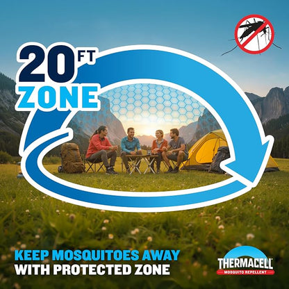 Thermacell Mosquito Repellent Rechargeable Adventure EX-Series EX90; Patio Shield with 9-Hour Battery, Includes 12-Hour Refill, Rubber Armor & Carabiner; Scent Free Bug Spray Alternative