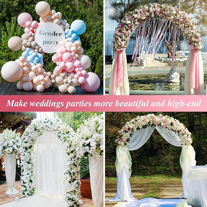 Thickened Tube Garden Arch Trellis - 4.6ft Wide x 7.9ft High or 7.6ft Wide x 6.4ft High - Garden Trellis for Climbing Plants - Stable Garden Arbor, Birthday Party Wedding Arch Decoration