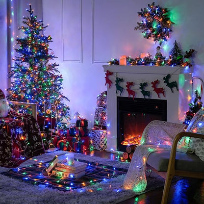 JMEXSUSS 150 LED Multicolor String Lights Indoor Outdoor Waterproof, 59 Ft Connectable Christmas Tree Lights, 8 Modes Plug in Colorful String Lights for Patio, Party, Holiday Decorations, EXS-S-0150