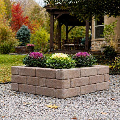 Raised Garden Bed Brick Style Planter Box - Polyurethane 24" x 8" Modular Planter Box Panels Designed for Curves and Straight Edges (6 Panel Pack)