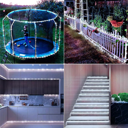 KNONEW 328FT 1000LED Rope Lights for Outside,Outdoor String Lights Waterproof 8 Modes Clear Tube Light for Indoor,Bedroom,Wedding,Garden,Patio,Christmas,Tree,Rv,Holiday Decoration(Cold White)