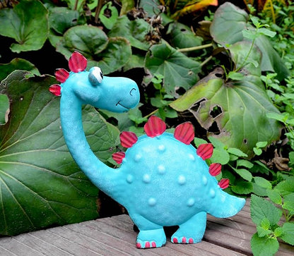 Metal Dinosaur Garden Statues Decor | Handpainted Outdoor Garden Decor, Yard/Indoor Shelf Decor,Garden Lovers Gift