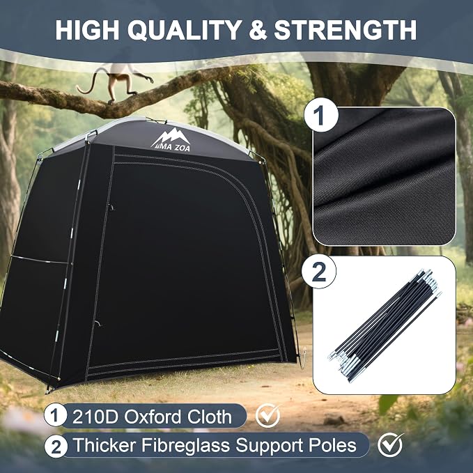 Bike Storage Tent,82*43*70 In Outdoor Portable Storage Tent,Made of 210D Oxford Cloth PU4000mm Waterproof Fabric, Storage Shed for 2-4 bike,Motorcycles,Garden Tools,Lawn Mower,Various Tools