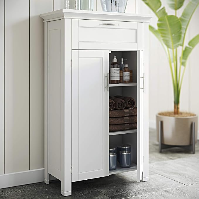 RiverRidge Somerset Two-Door Floor Cabinet, White